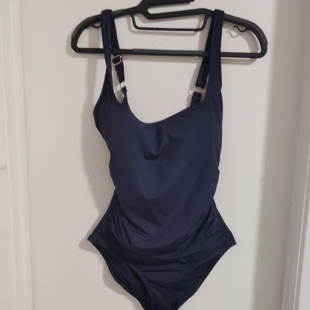Navy Blue One-Piece Swimsuit